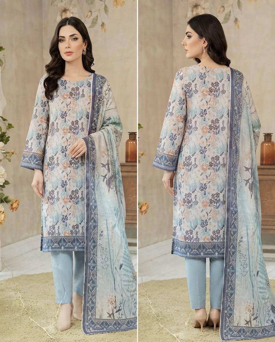 Premium Lawn Printed Unstitched Suit
