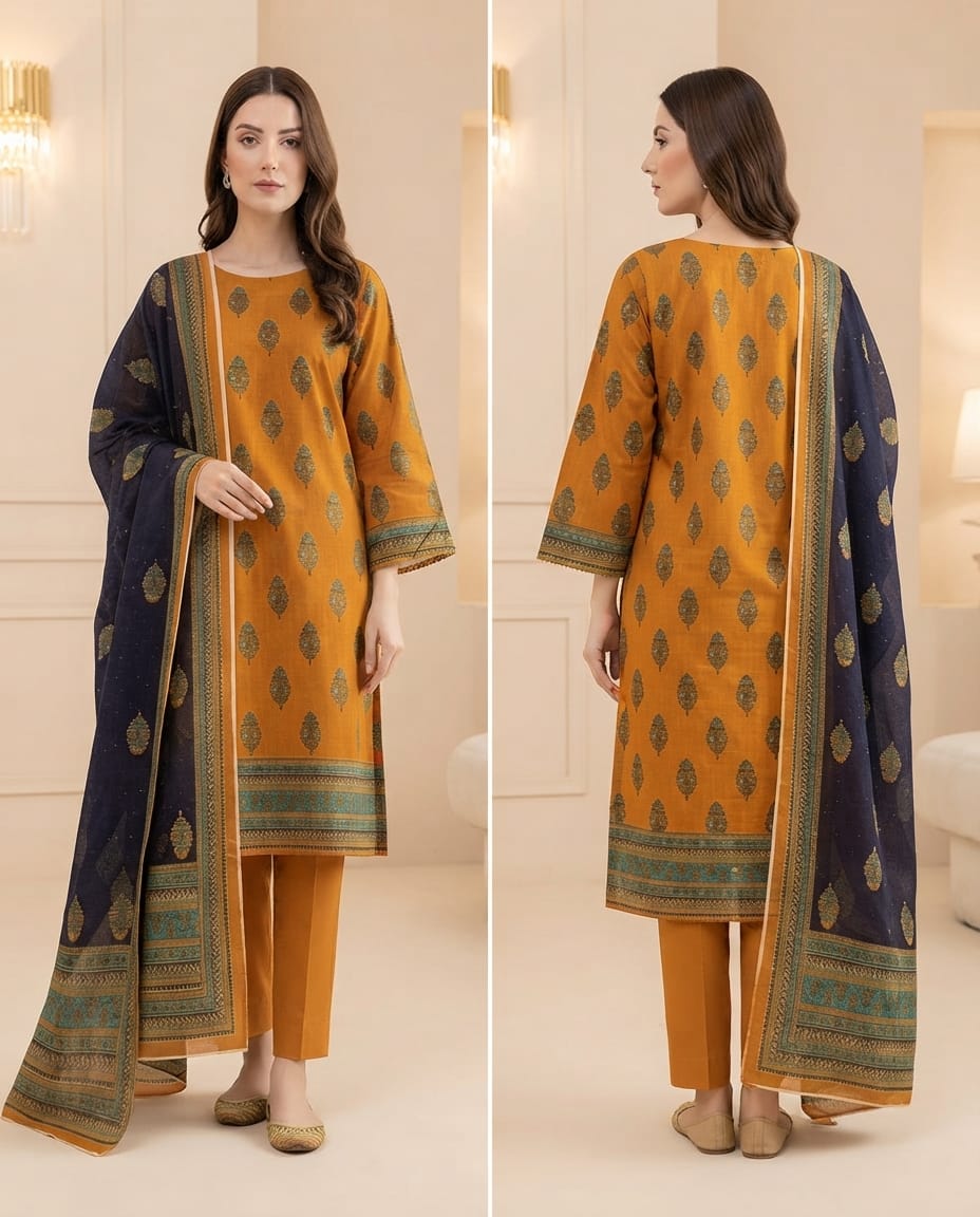Premium Lawn Printed Unstitched Suit