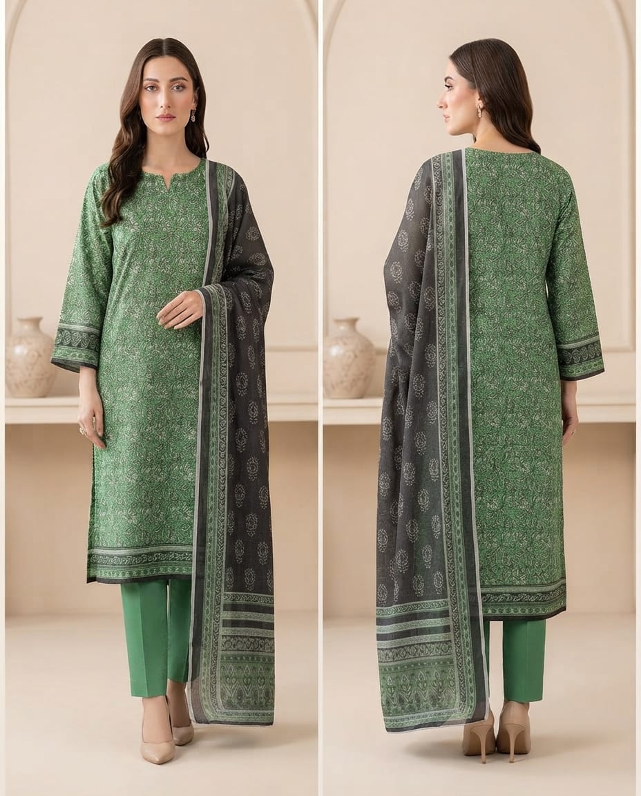 Premium Lawn Printed Unstitched Suit