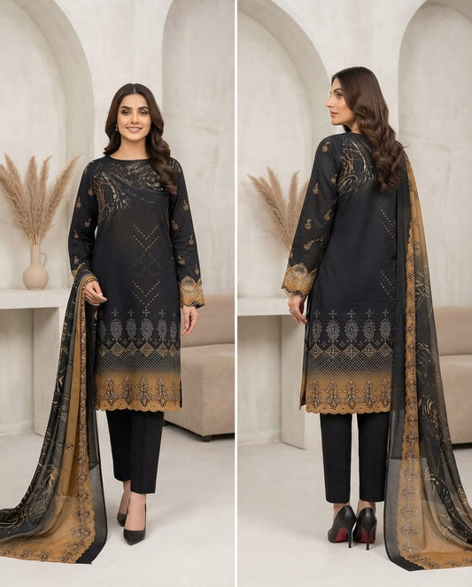 Premium 3-Piece Embroidered Lawn Suit