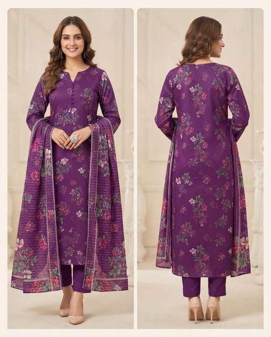Elegant Chamki Lawn Digital Print Ensemble