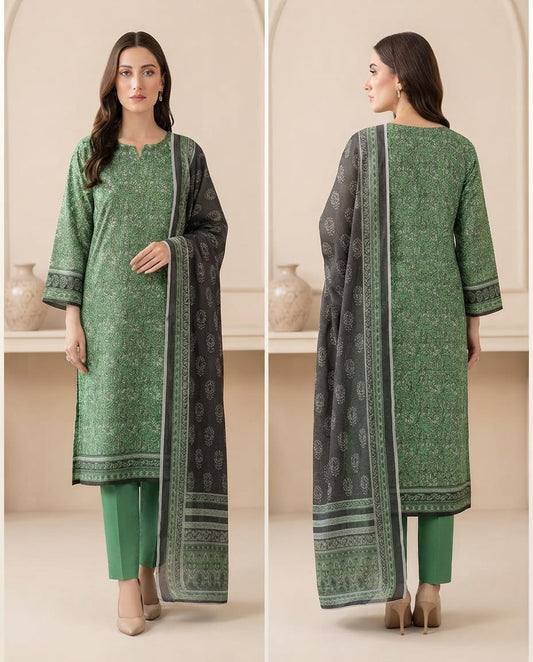 Premium Lawn Printed Unstitched Suit
