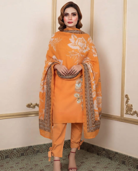 Elegant Digital Print &  Embroidered 3-P Lawn Suit