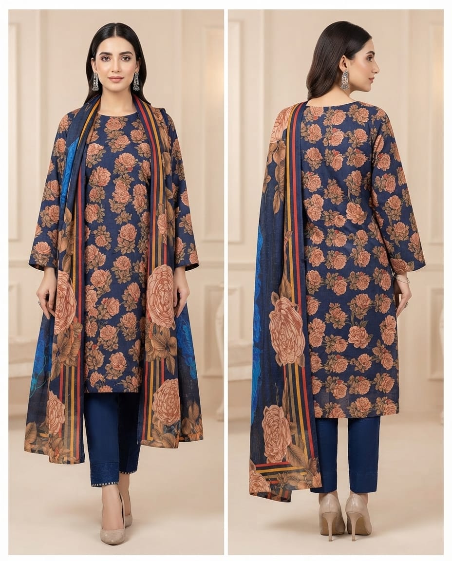 Digital Lawn Suit with Same Dupatta